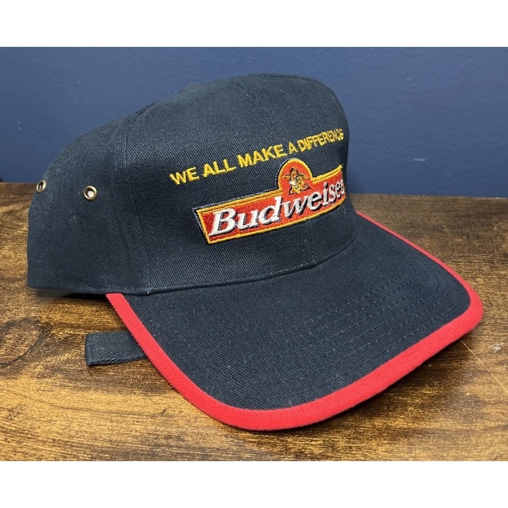Budweiser Beer We All Make A Difference Hat Blue Strapback Baseball Cap